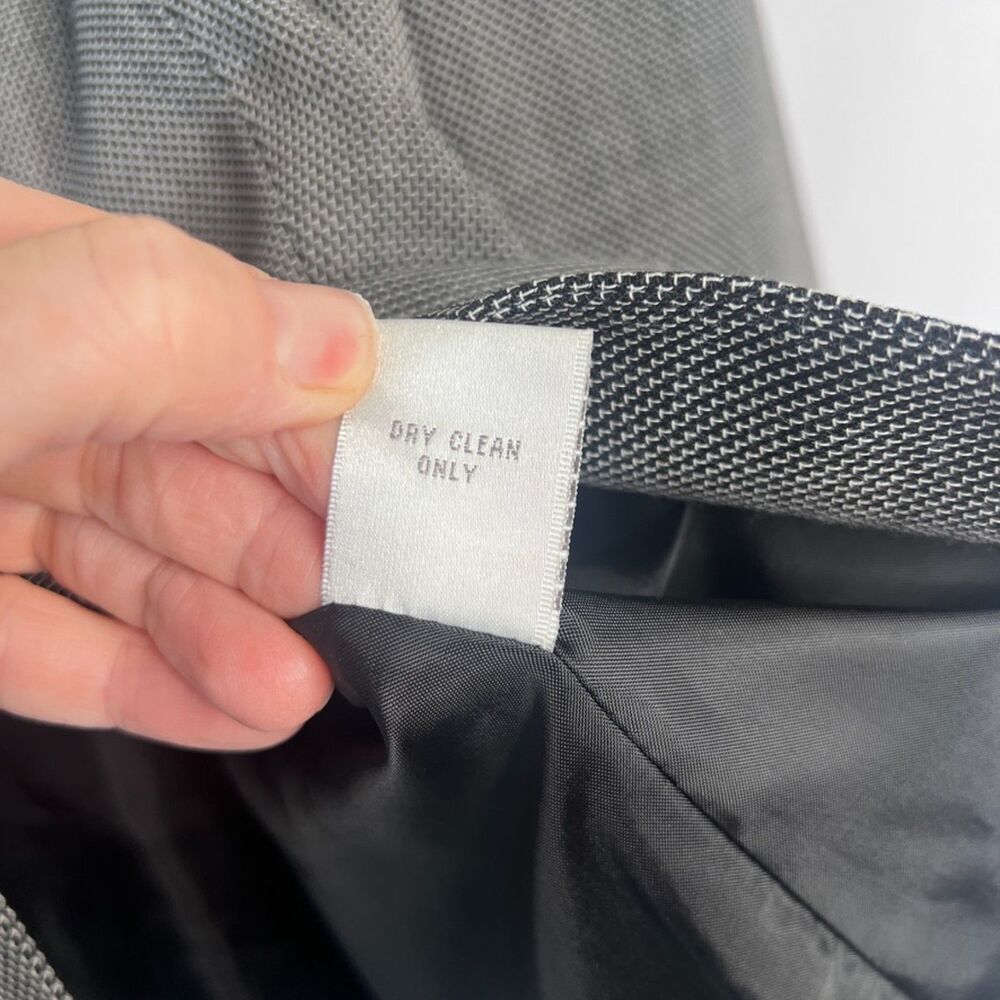Dressbarn Black Subtle Pattern Wool Blend Lightweight Suit Blazer Jacket Size 16 - Picture 9 of 10